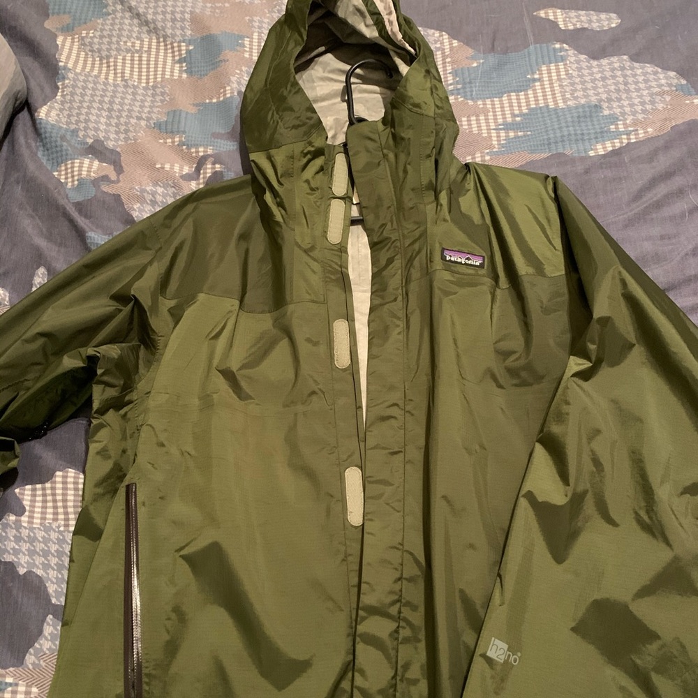 Patagonia Olive Green Rain Jacket